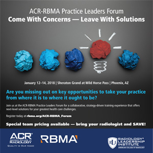 2018 ACR-RBMA Practice Leaders Forum